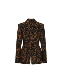 Veste tailleur en jacquard imprimé tigre - Tiger