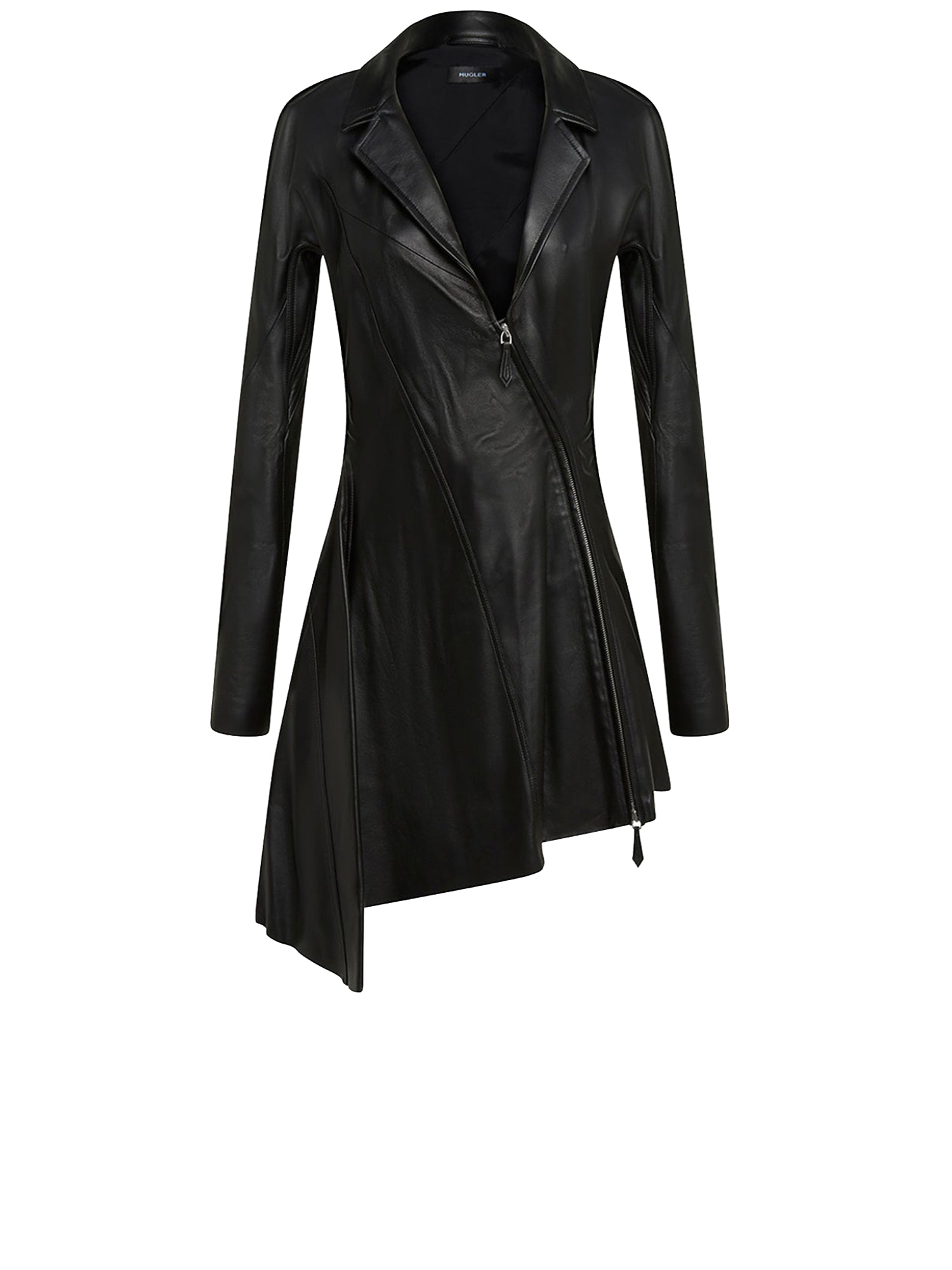 Robe en cuir asymétrique - Noir