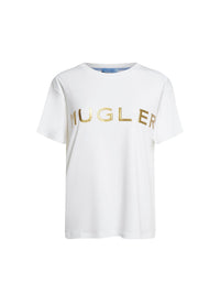 T-shirt logo gold - Blanc Gold