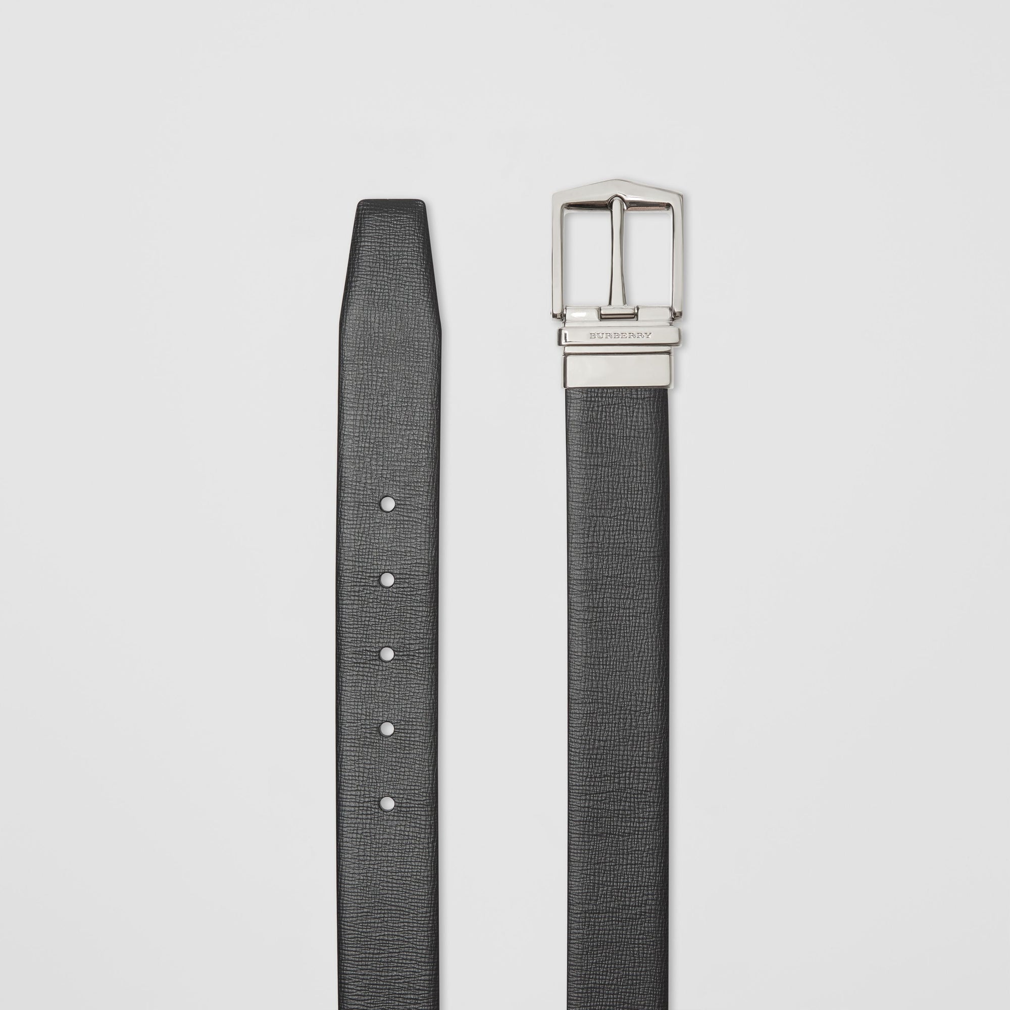 BLACK/CHOCOLATE Ceinture réversible en cuir London