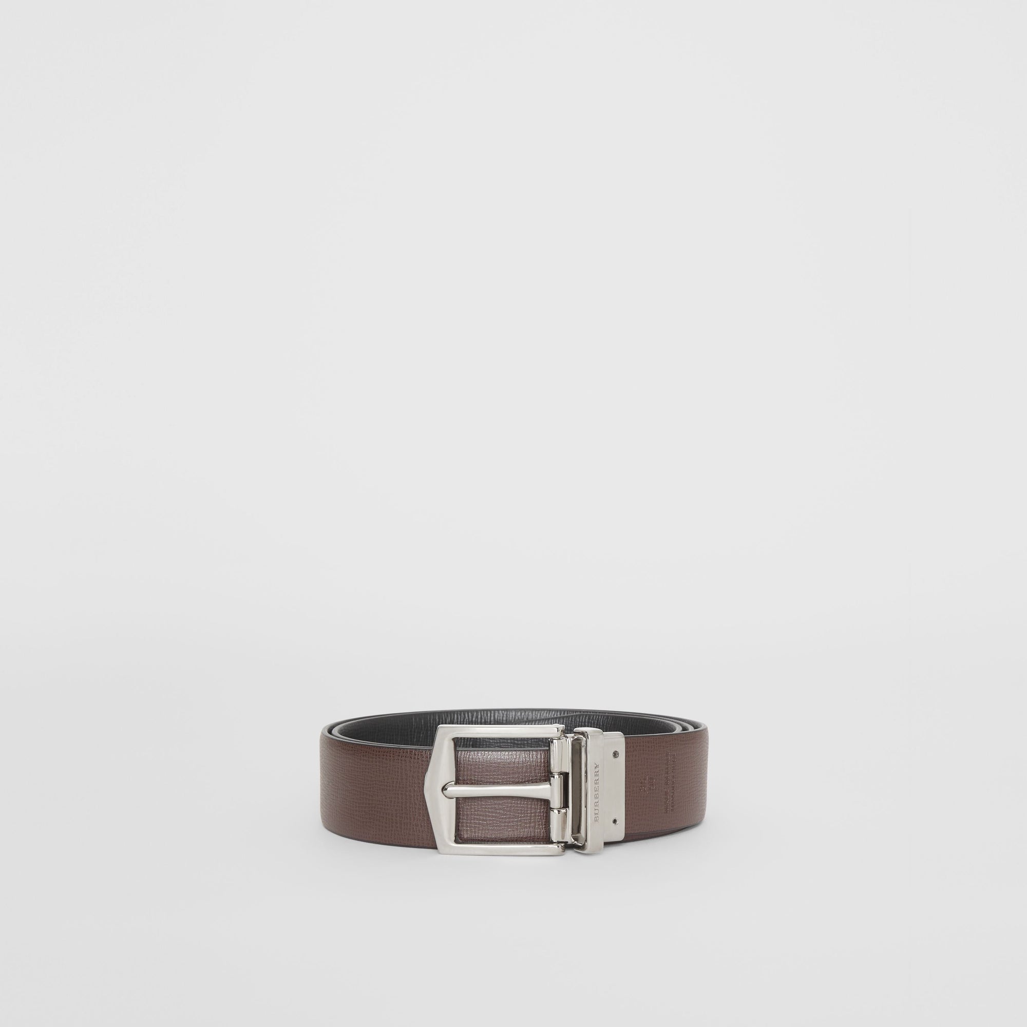 BLACK/CHOCOLATE Ceinture réversible en cuir London