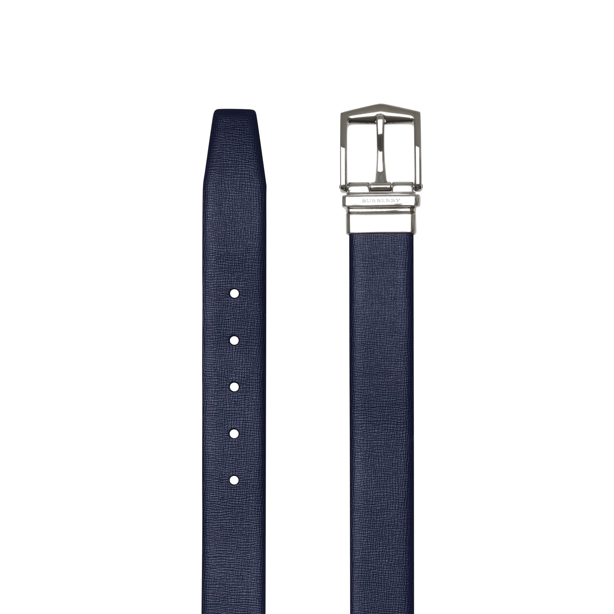 DARK NAVY/BLACK Ceinture réversible en cuir London