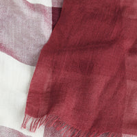 GARNET PINK Écharpe en modal, cachemire et soie à motif check