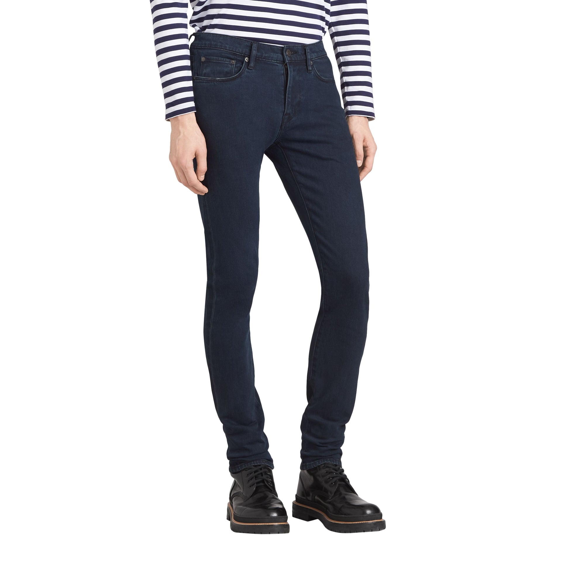 DARK INDIGO Jean de coupe slim en denim extensible