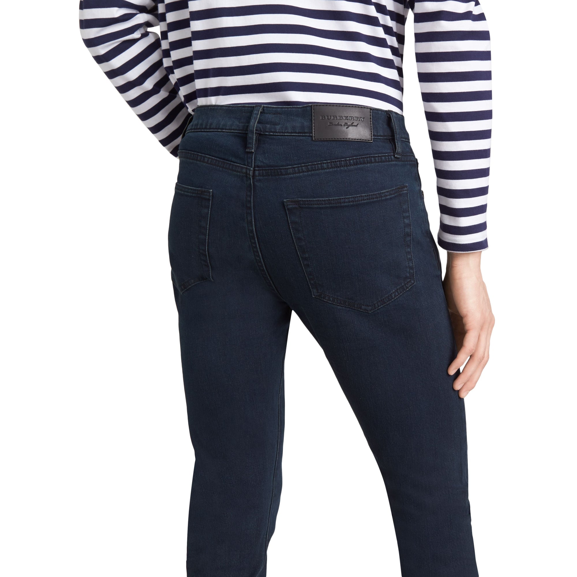DARK INDIGO Jean de coupe slim en denim extensible