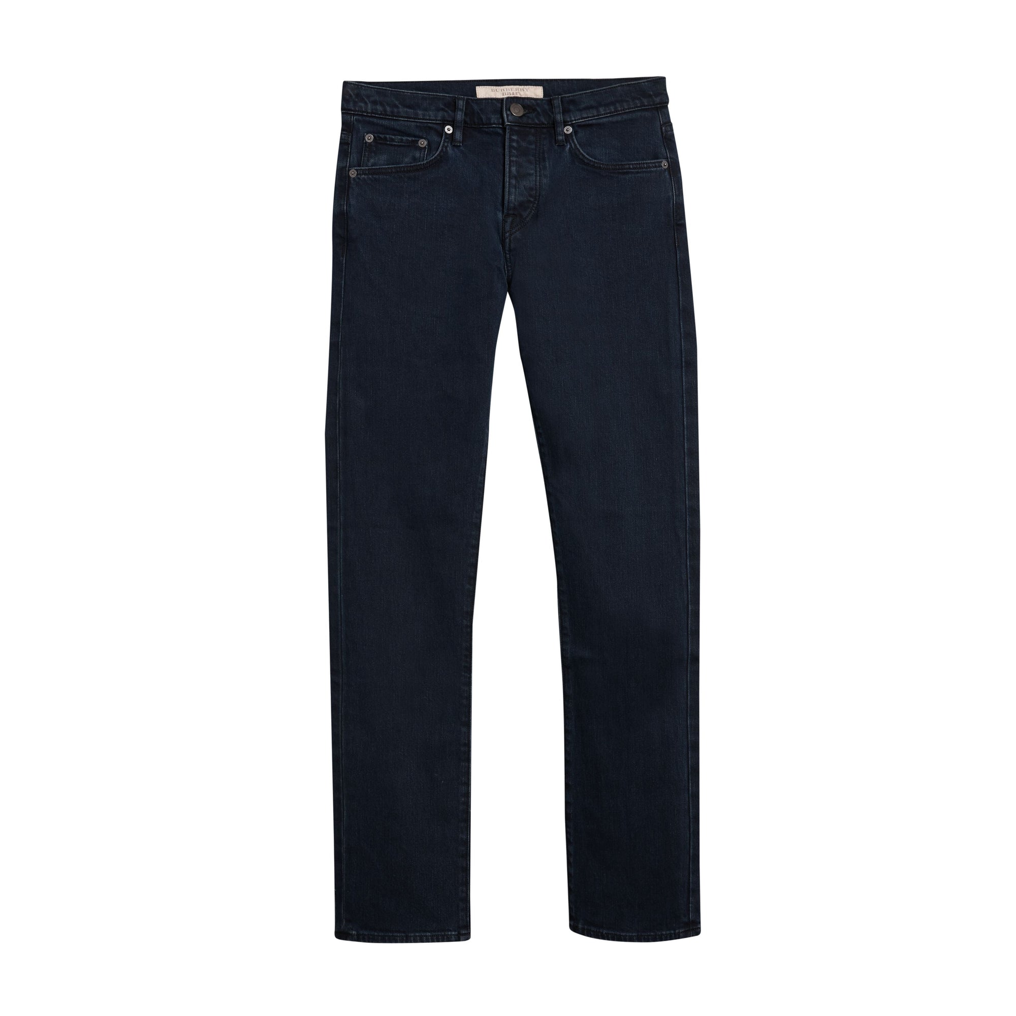 DARK INDIGO Jean droit en denim stretch