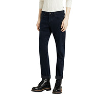 DARK INDIGO Jean droit en denim stretch