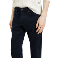 DARK INDIGO Jean droit en denim stretch