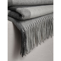 Couverture en cachemire à motif check - Gris Pâle
