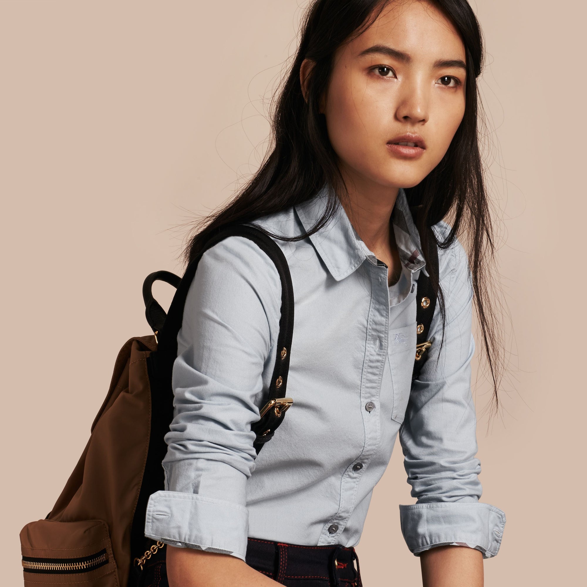 PALE BLUE Chemise en coton avec motif check