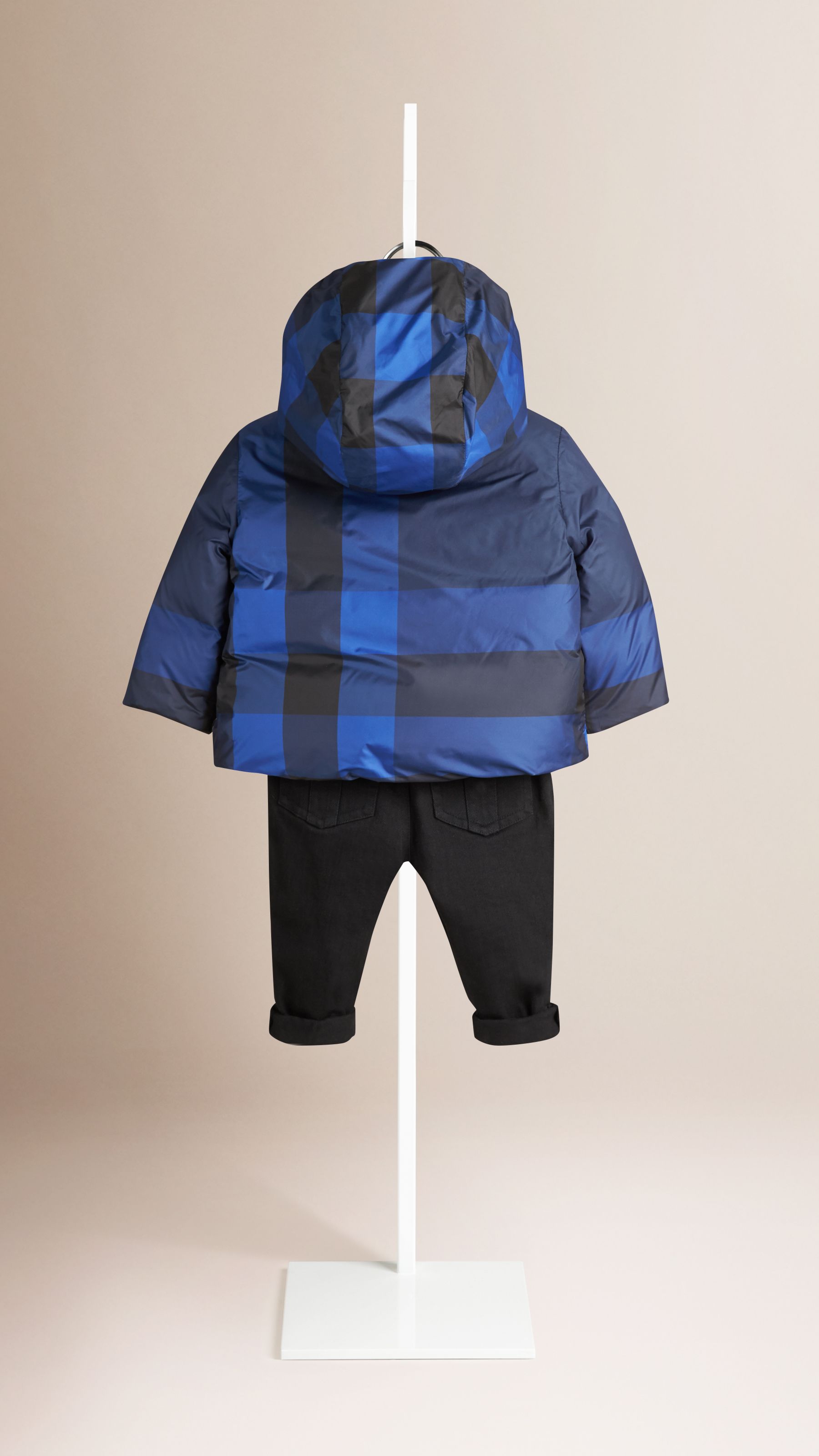 NAVY Veste rembourrée en duvet réversible avec motif check