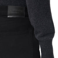 BLACK Jean denim extensible de coupe étroite