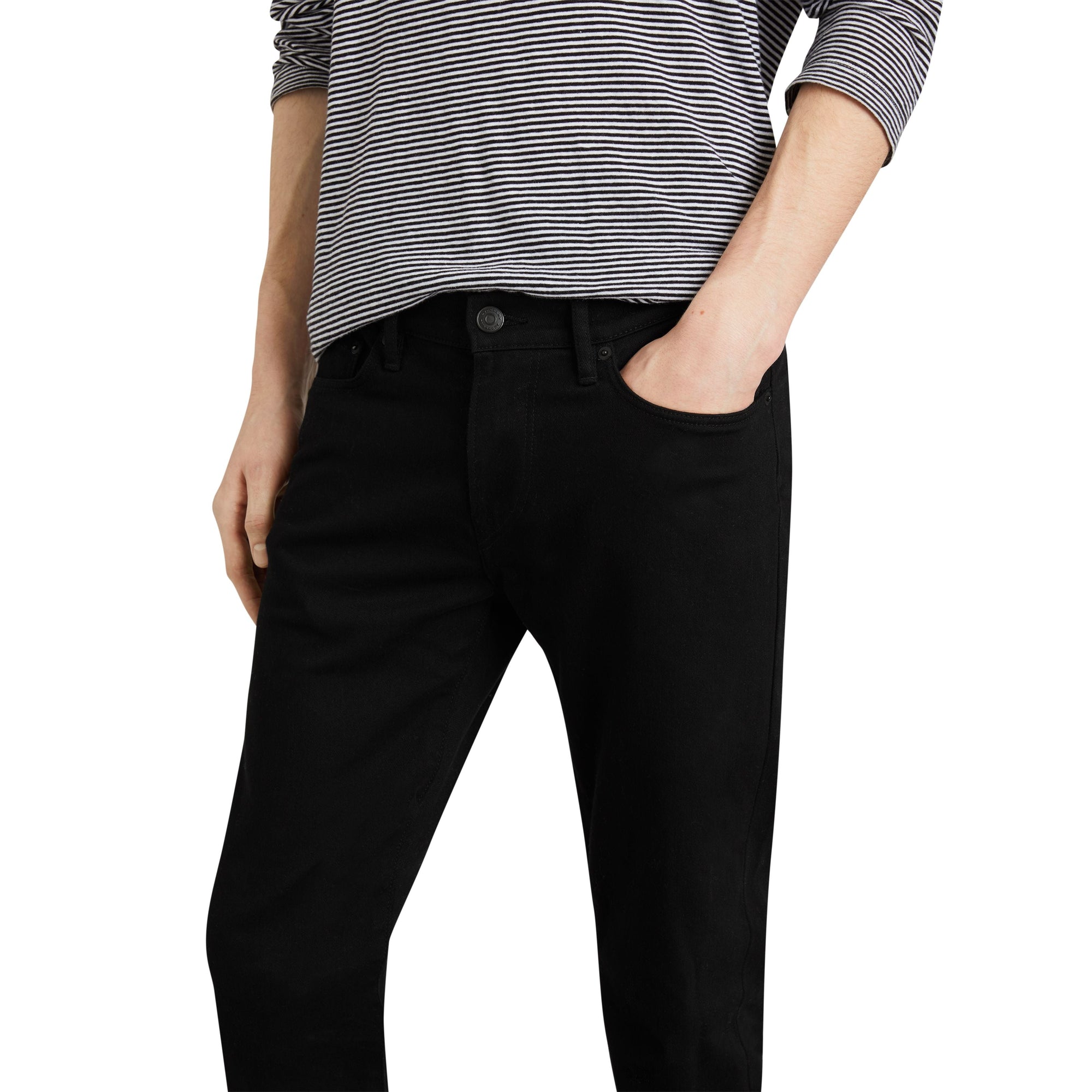 BLACK Jean denim extensible de coupe étroite