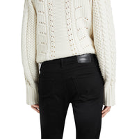 BLACK Jean denim extensible de coupe droite