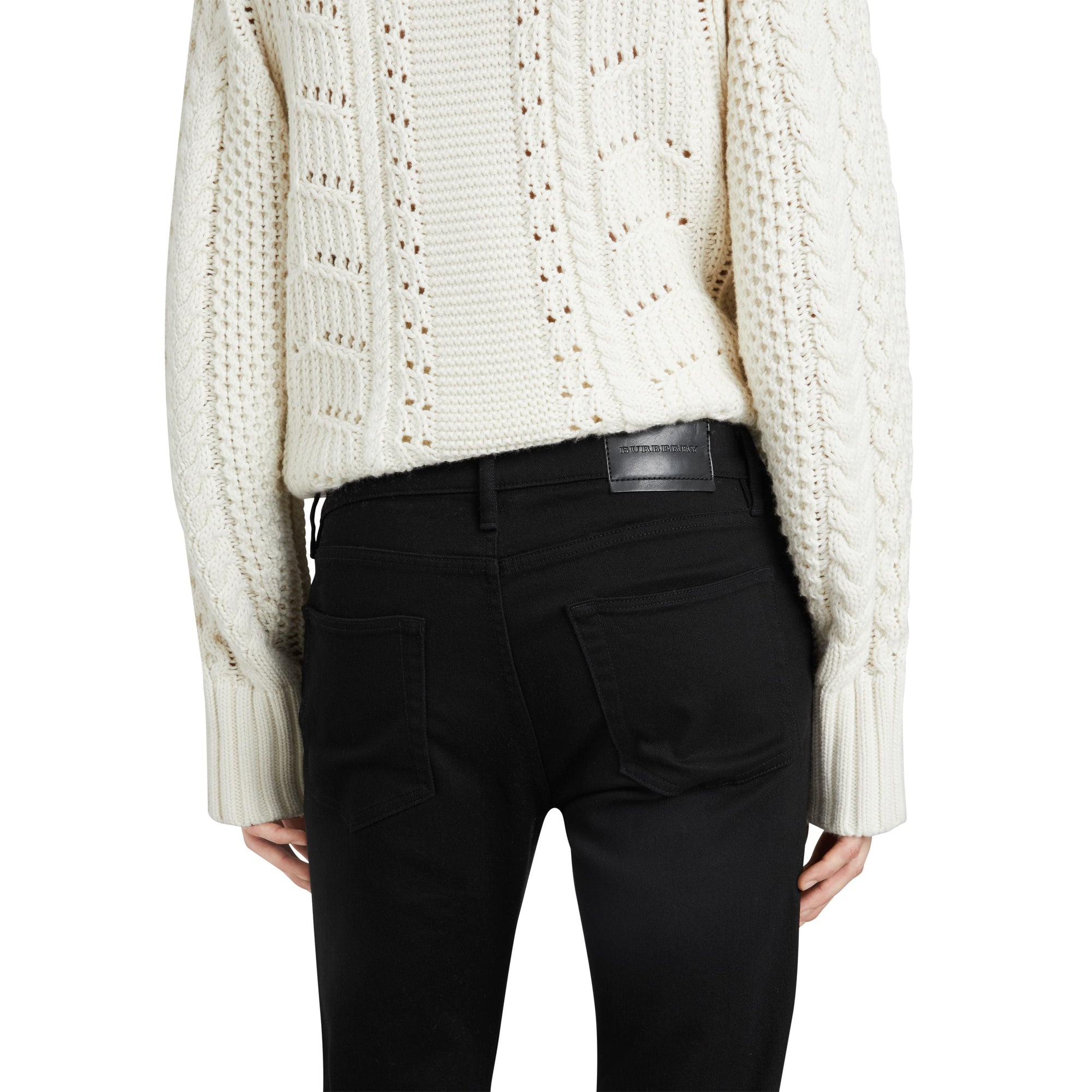 BLACK Jean denim extensible de coupe droite