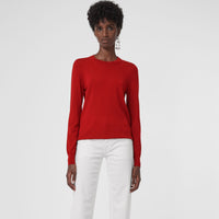 PARADE RED Pull en laine mérinos avec détails check