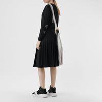 Cardigan en laine mérinos avec éléments check - Noir