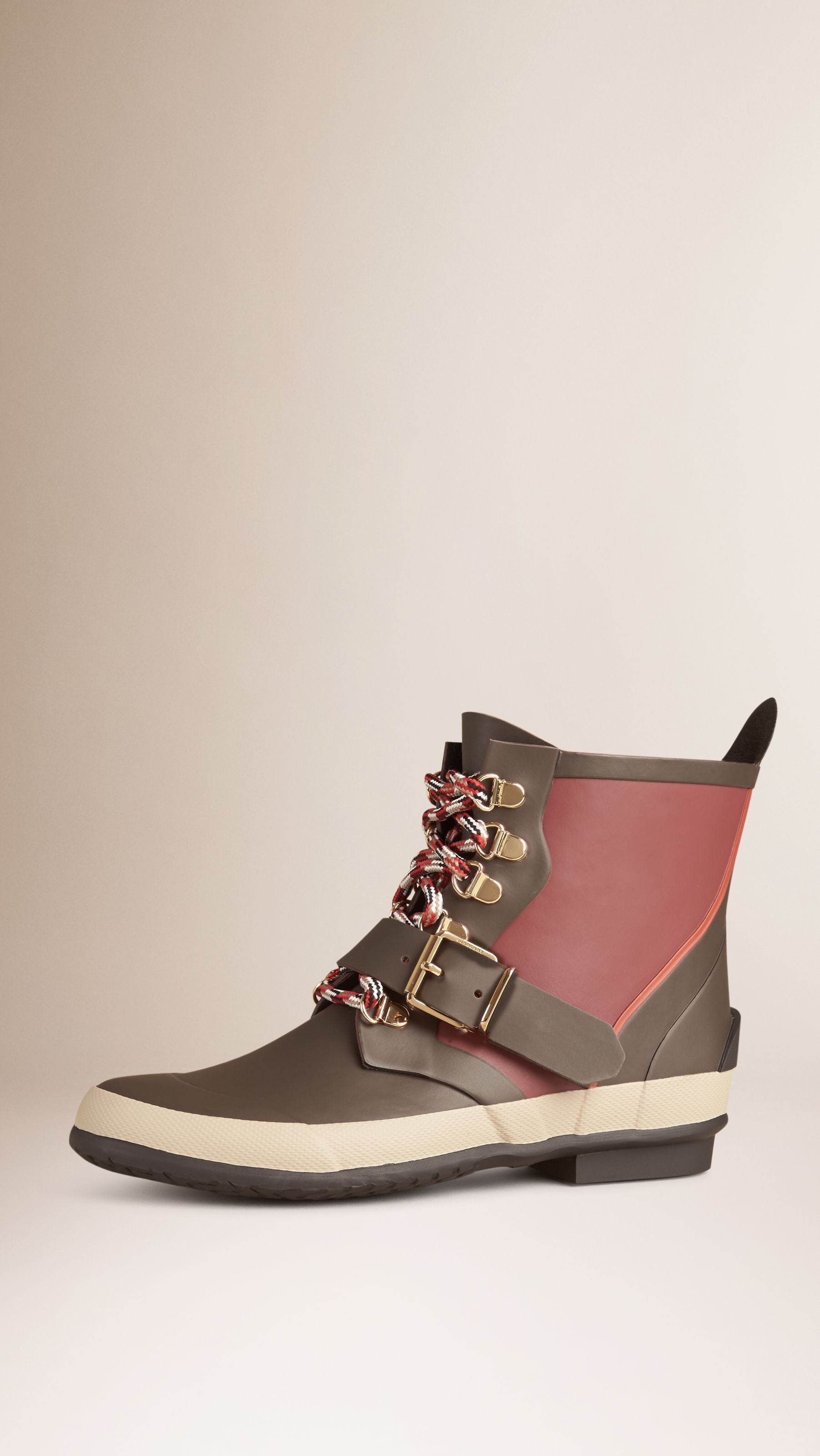 GARNET PINK Bottines de pluie color-block