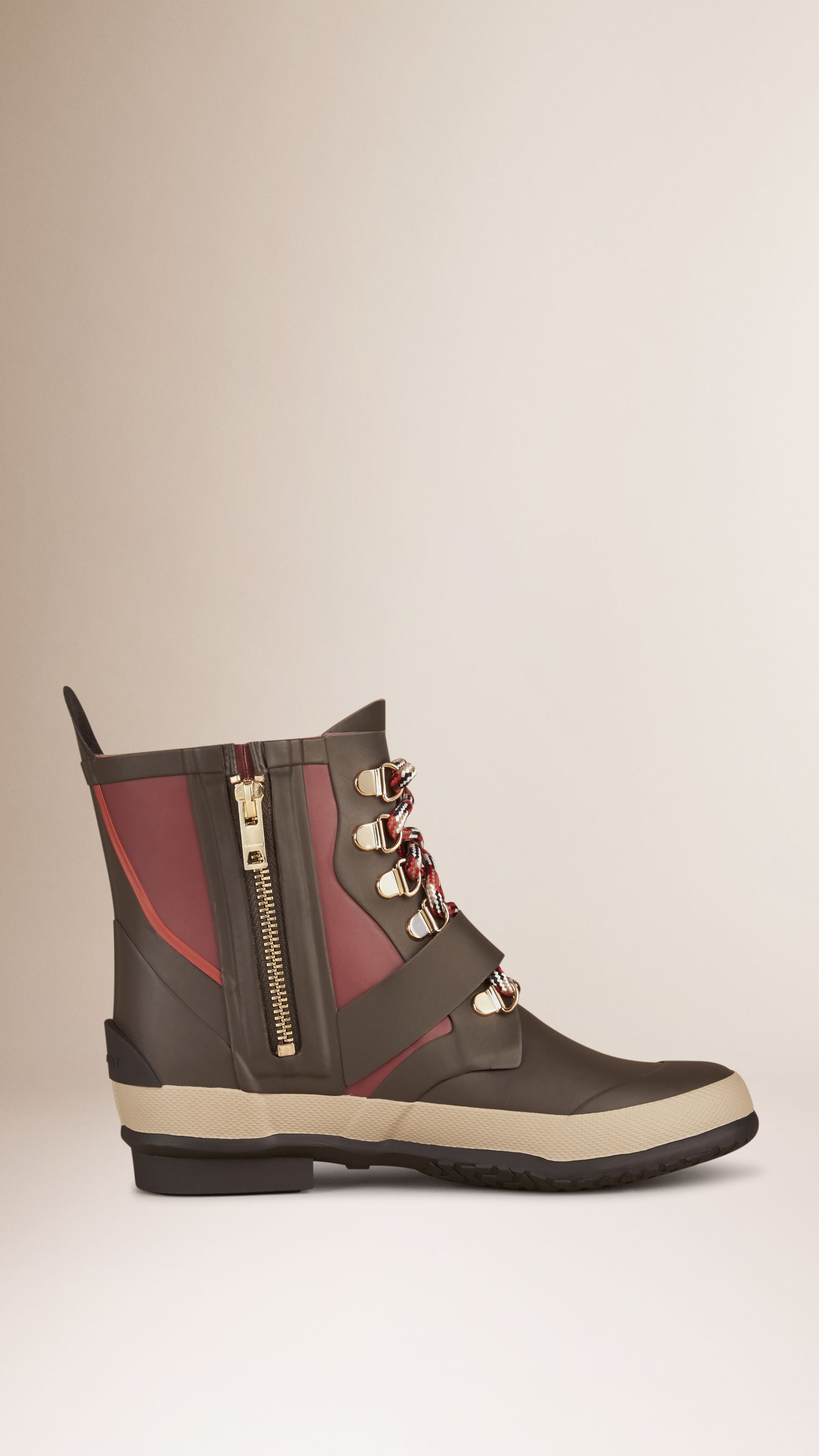 GARNET PINK Bottines de pluie color-block