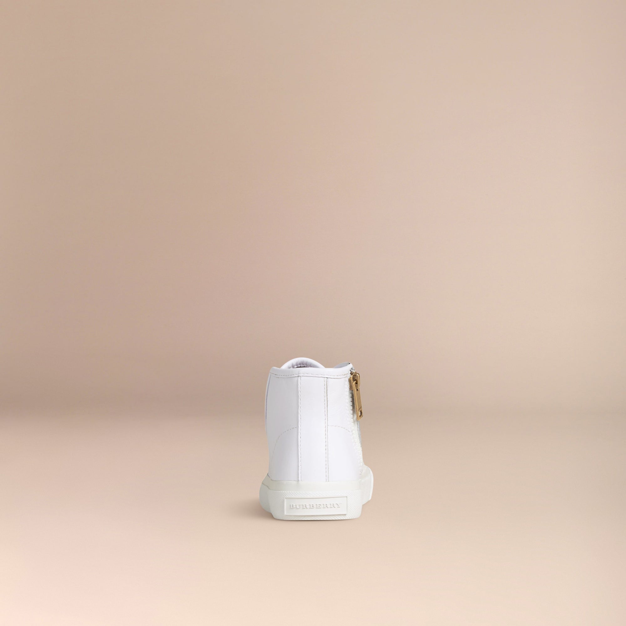 WHITE Tennis montantes en cuir