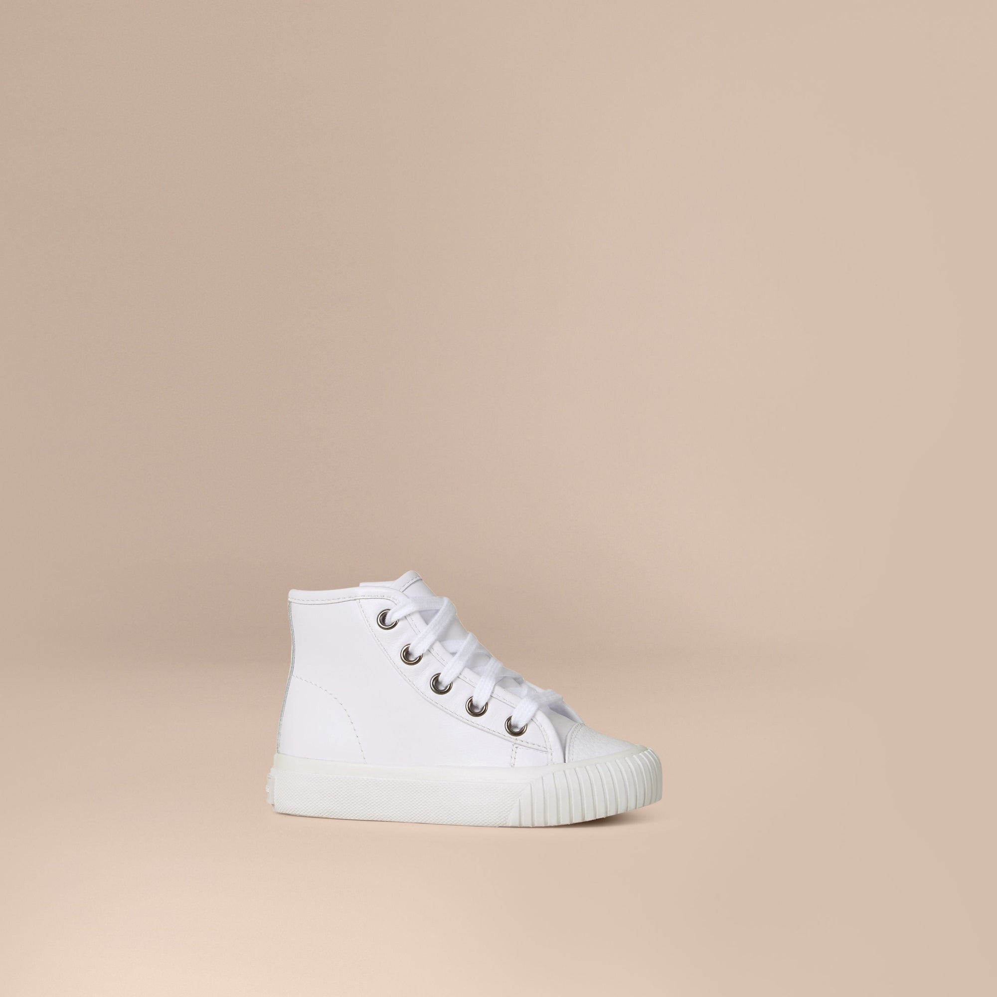 WHITE Tennis montantes en cuir