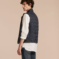 NAVY Veste sans manches matelassée à poches multiples