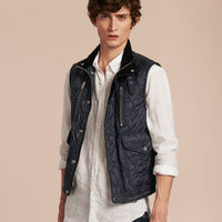 NAVY Veste sans manches matelassée à poches multiples