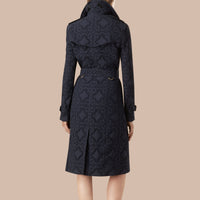 INK Trench-coat en dentelle de gabardine