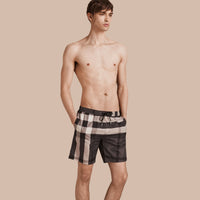 CHARCOAL Short de bain à motif check