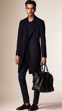 INK Manteau ajusté en laine légère