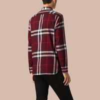 CLARET Chemise en flanelle de coton à motif check