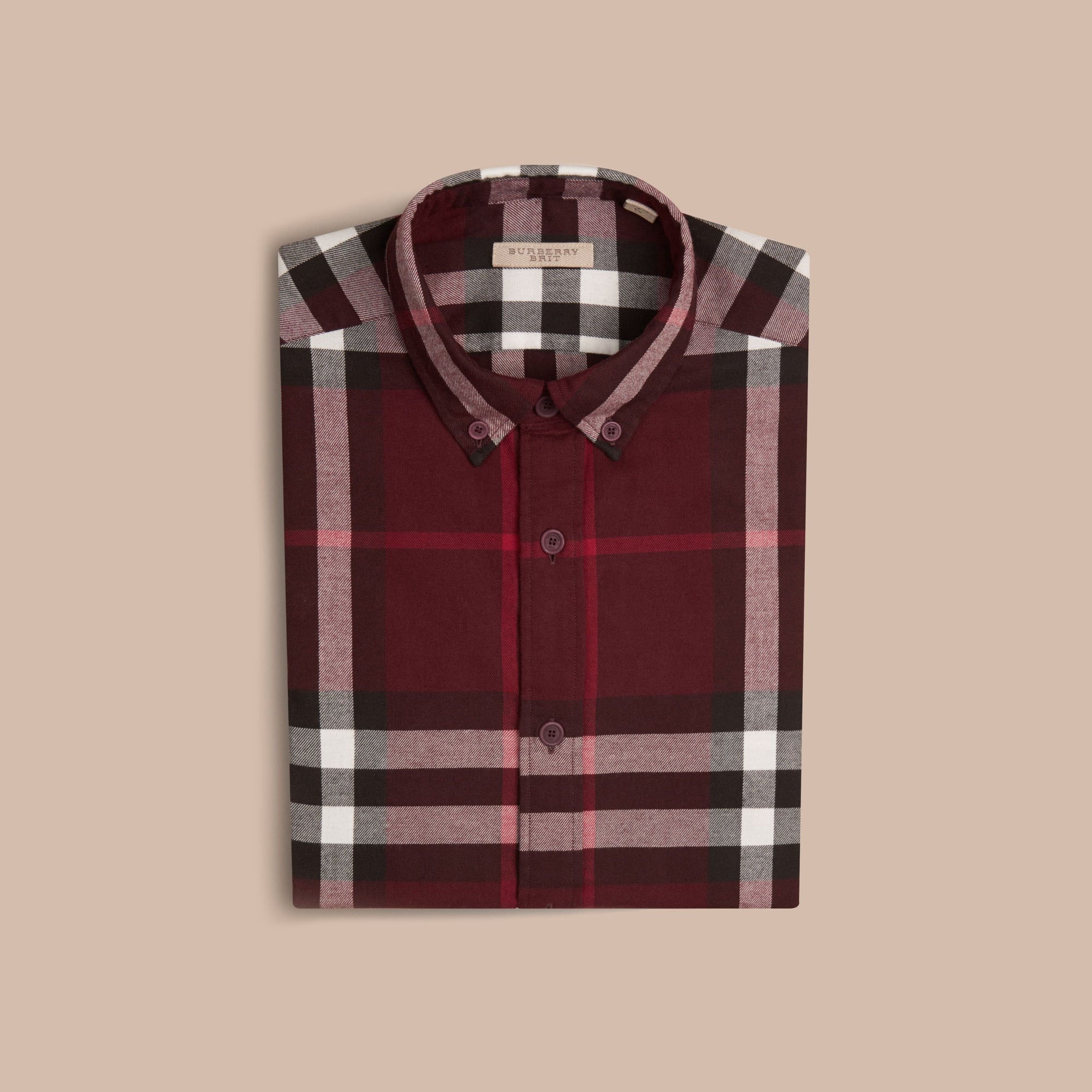 CLARET Chemise en flanelle de coton à motif check