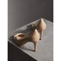 LIGHT NUDE Escarpins en cuir à motif Horseferry check