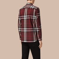 CLARET Chemise en coton extensible à motif check