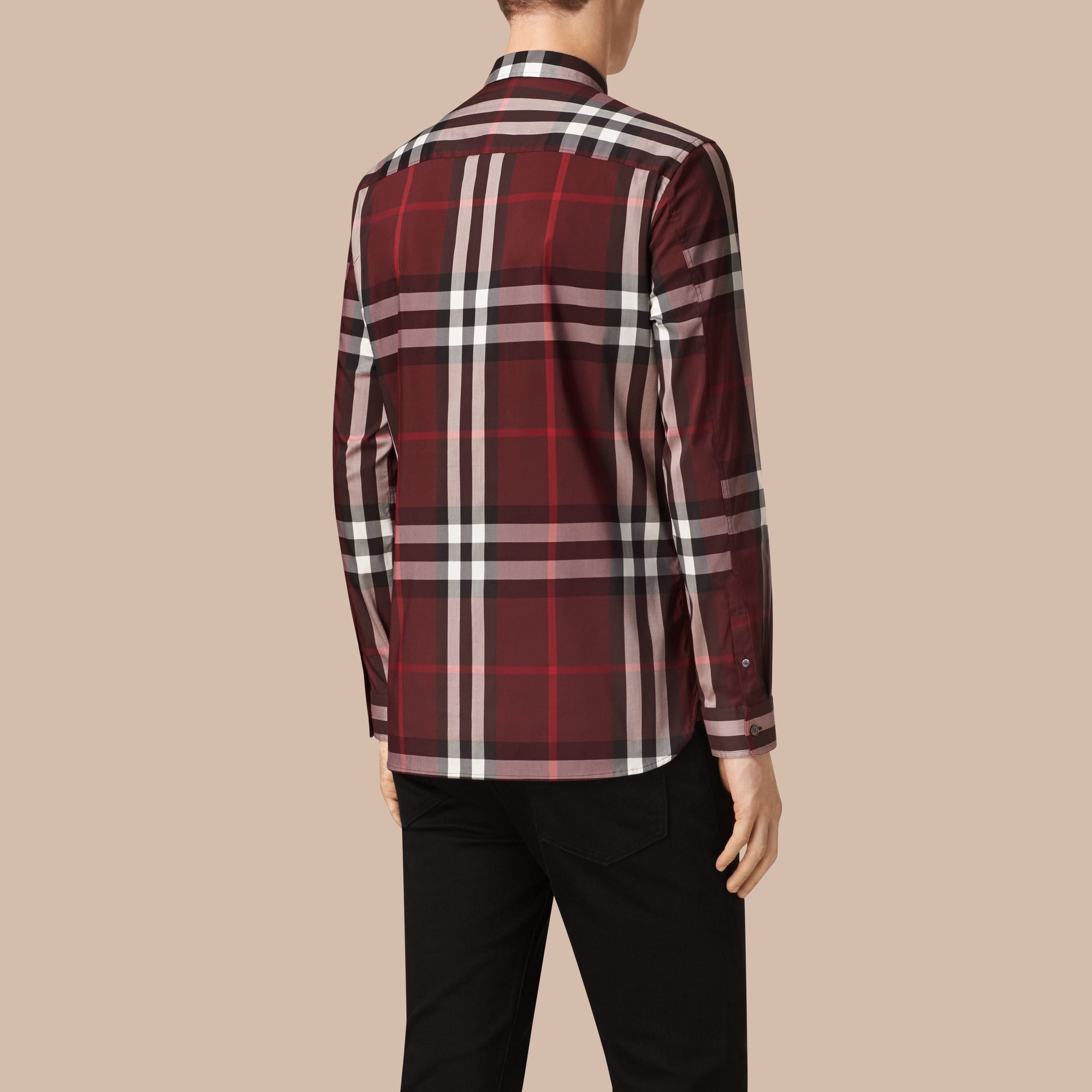 CLARET Chemise en coton extensible à motif check