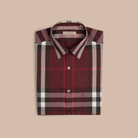 CLARET Chemise en coton extensible à motif check