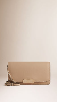 HONEY Clutch en cuir avec chaîne