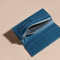 MINERAL BLUE Portefeuille continental en cuir London