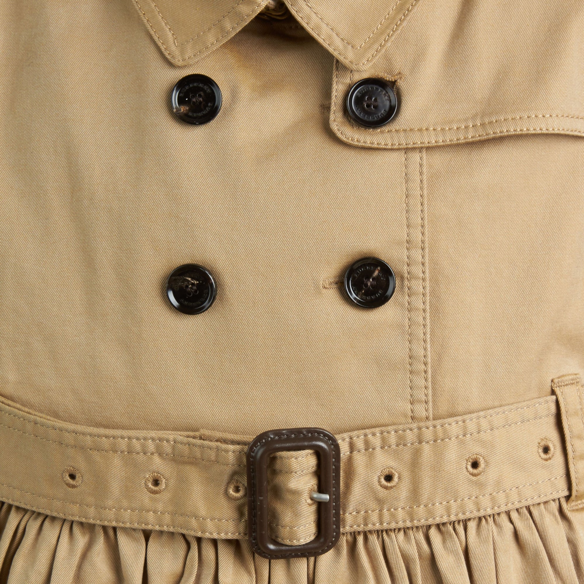 HONEY Robe trench en coton extensible