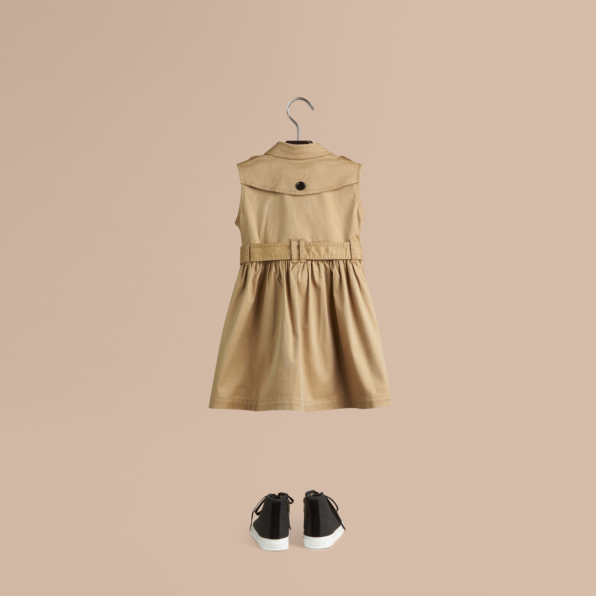 HONEY Robe trench en coton extensible