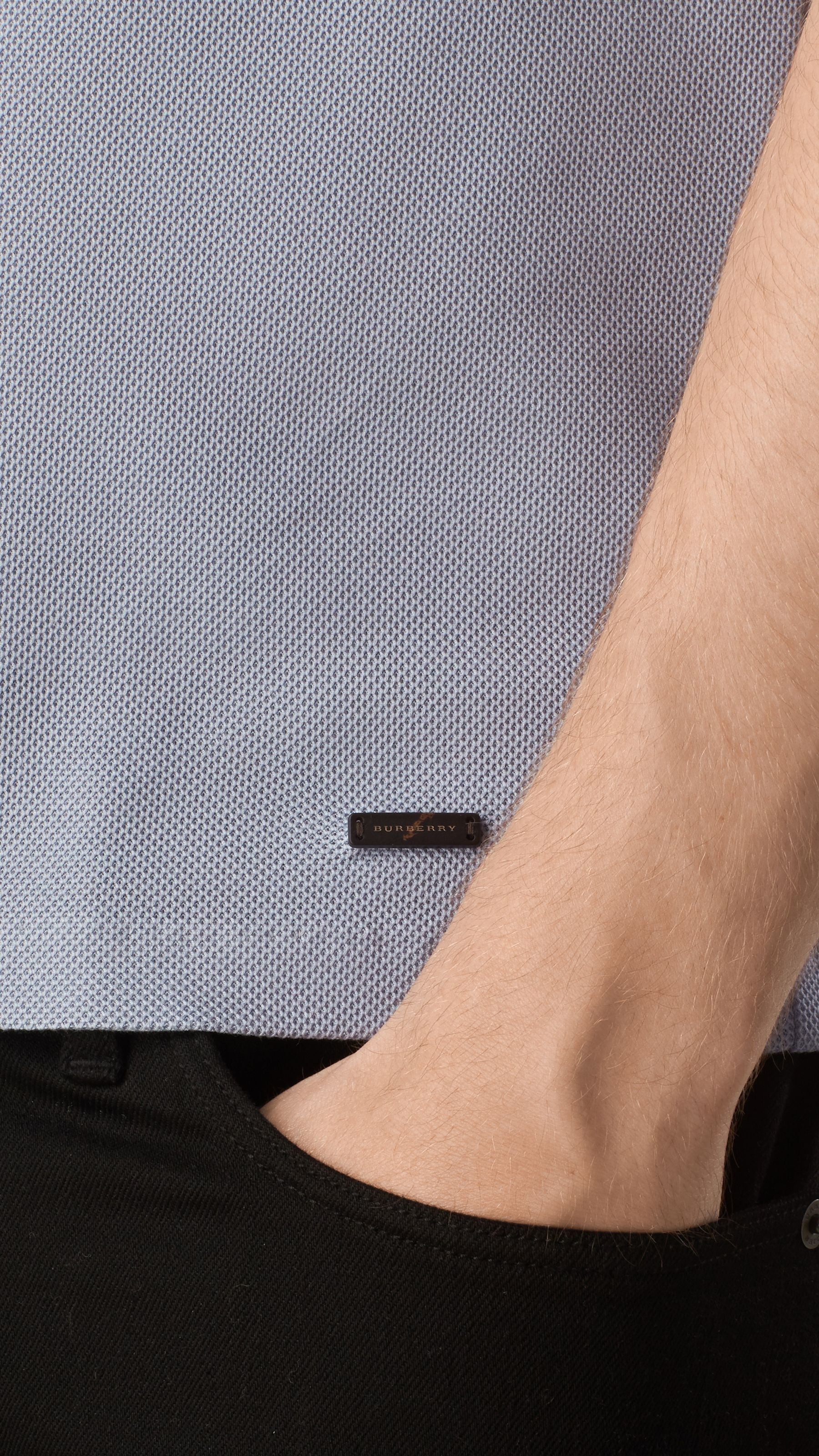 PALE SKY BLUE/NV BLU Polo color-block en coton