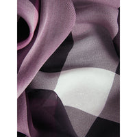 Foulard en soie légère à motif check - Aubergine