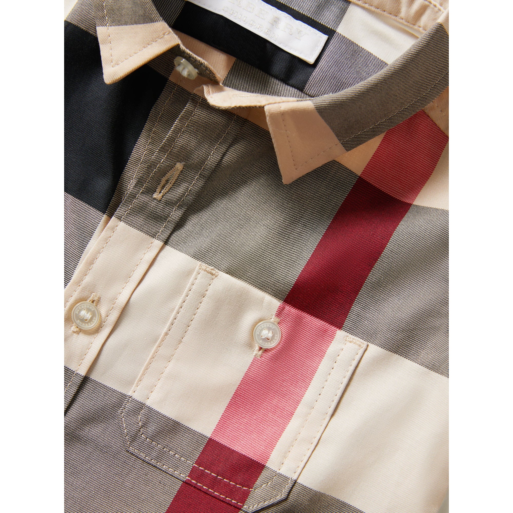 NEW CLASSIC CHECK Chemise en coton à manches courtes avec motif check