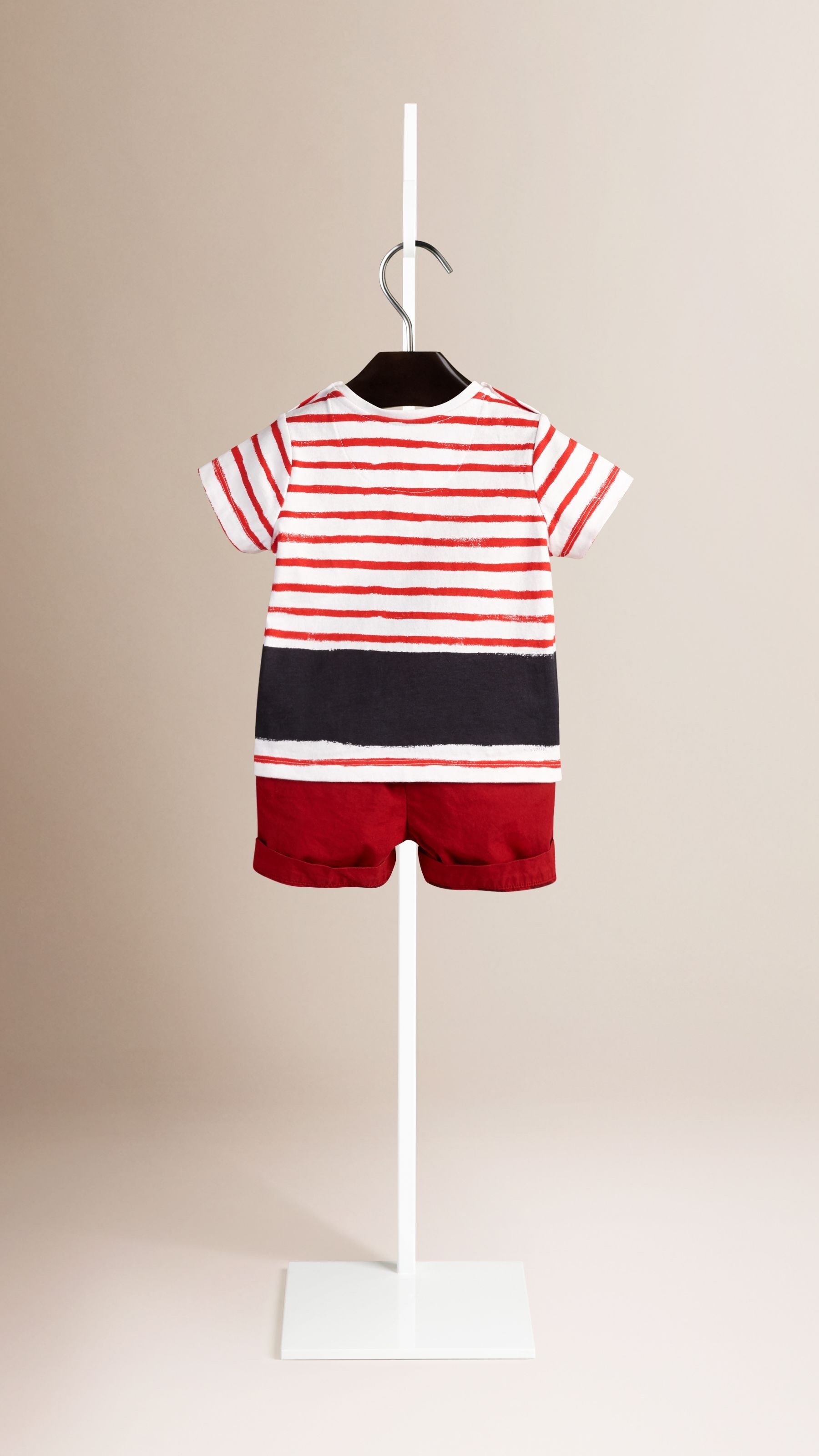 MILITARY RED T-shirt en coton à rayures