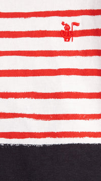 MILITARY RED T-shirt en coton à rayures