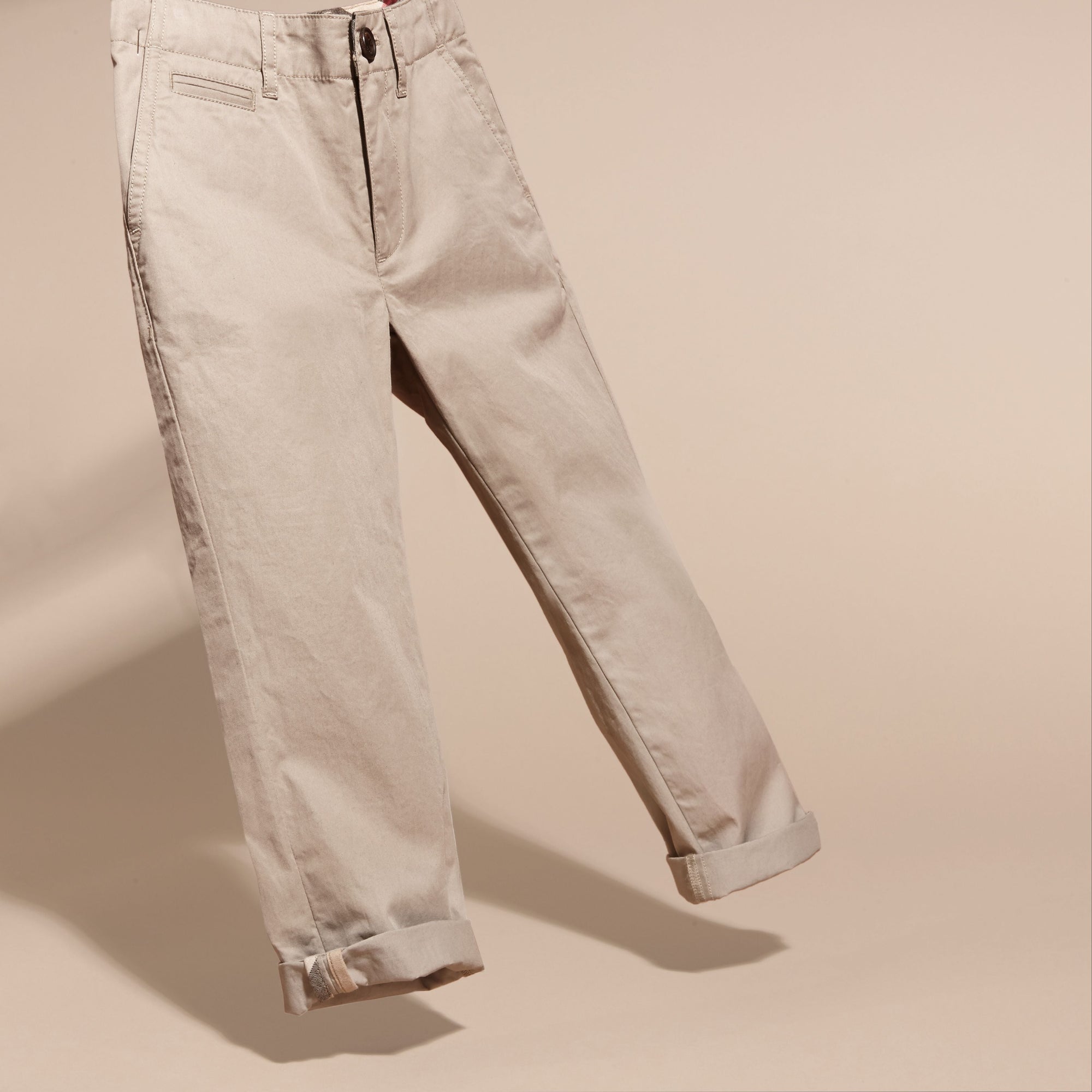 TAUPE Pantalon chino en coton