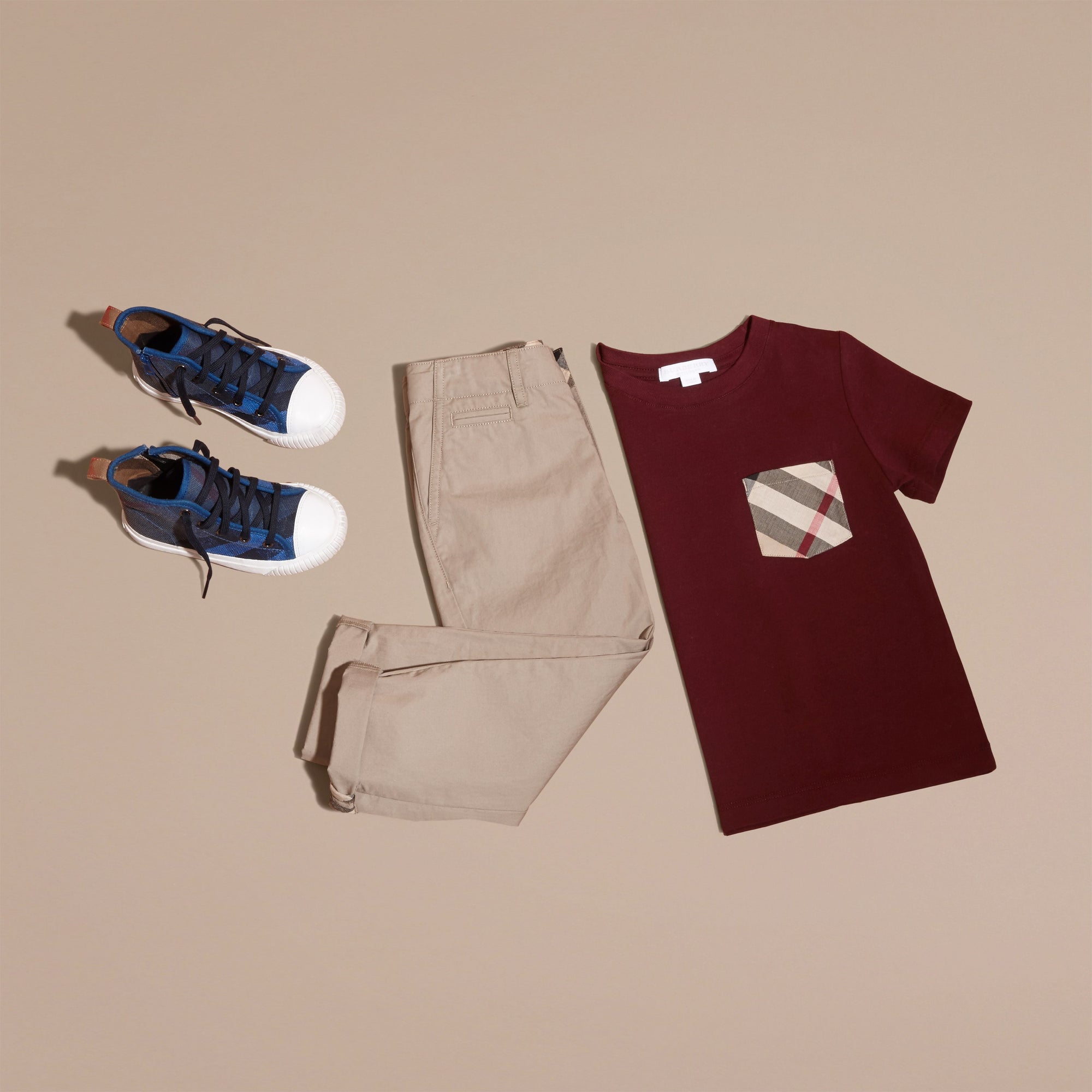 TAUPE Pantalon chino en coton