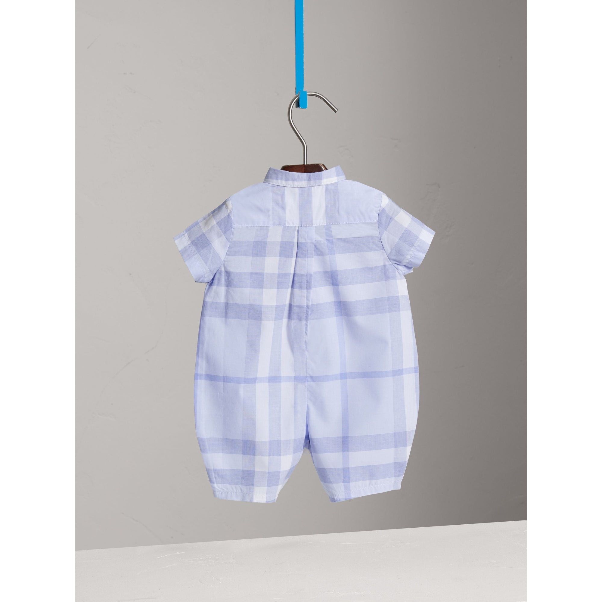 ICE BLUE Combinaison en coton à motif check