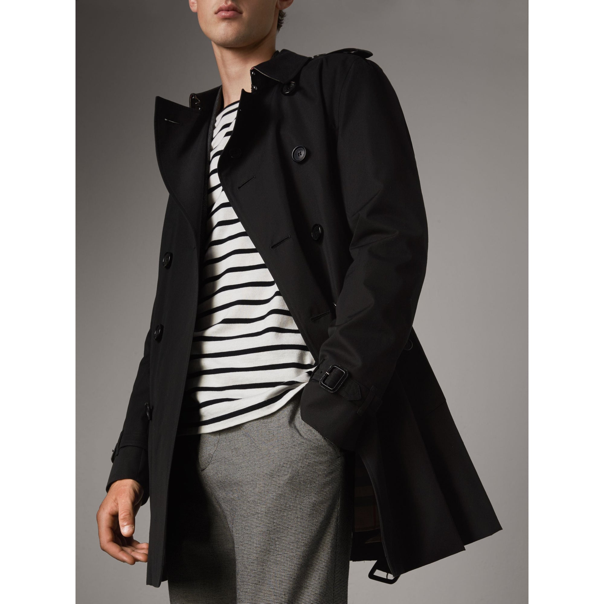 BLACK The Chelsea – Trench Heritage mi-long