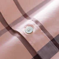 CHALK PINK Chemise en coton extensible à motif check